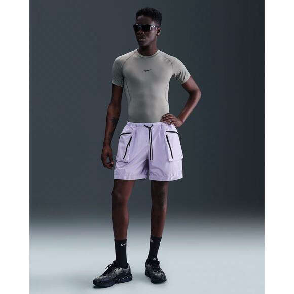 purple nike tech shorts